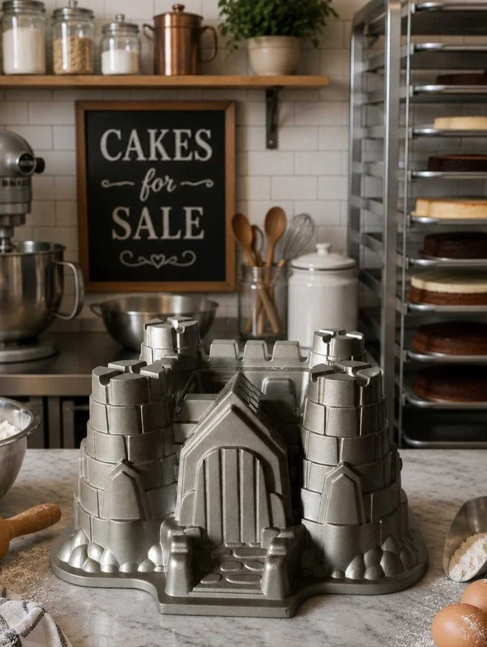 Nordic Ware Castle Williams Sonoma Metal NWOT NordicWare Bundt Cake Mold Pan
